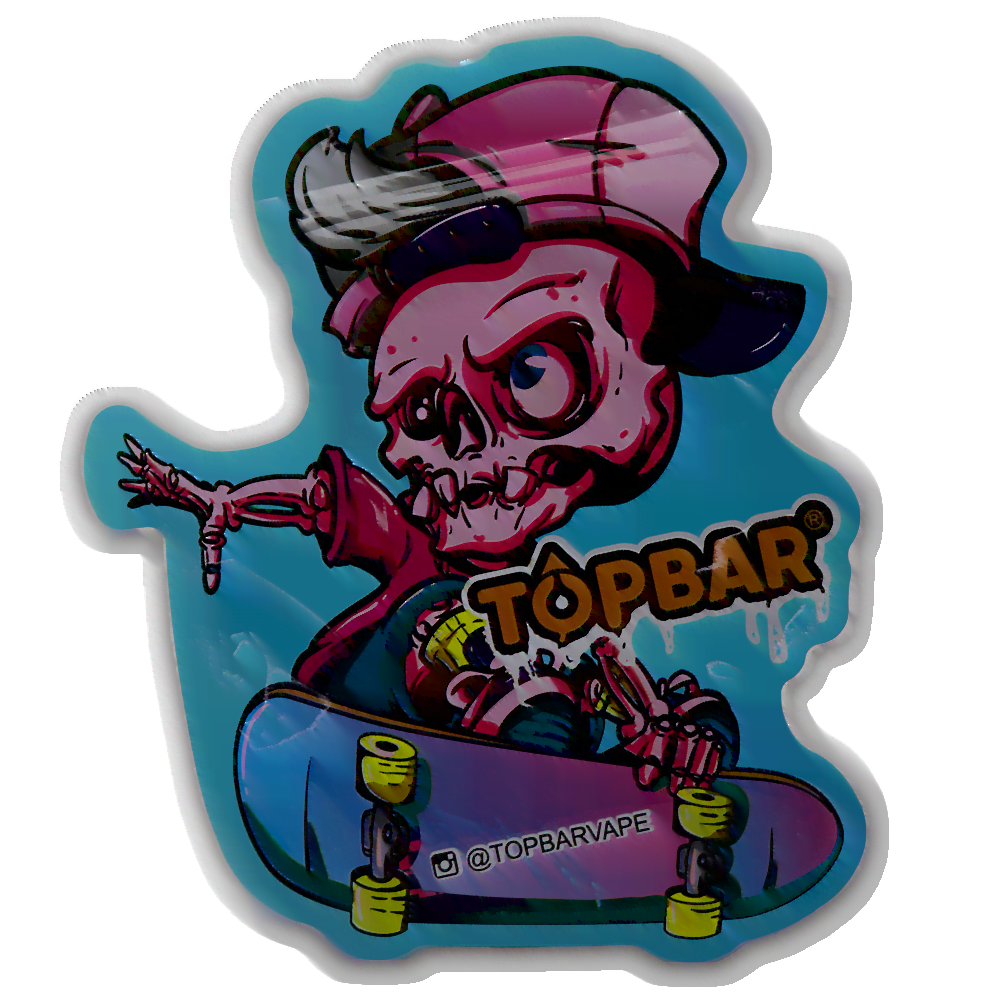 Holographic Topbar Skull Skater 3.5 Grams Mylar Bags