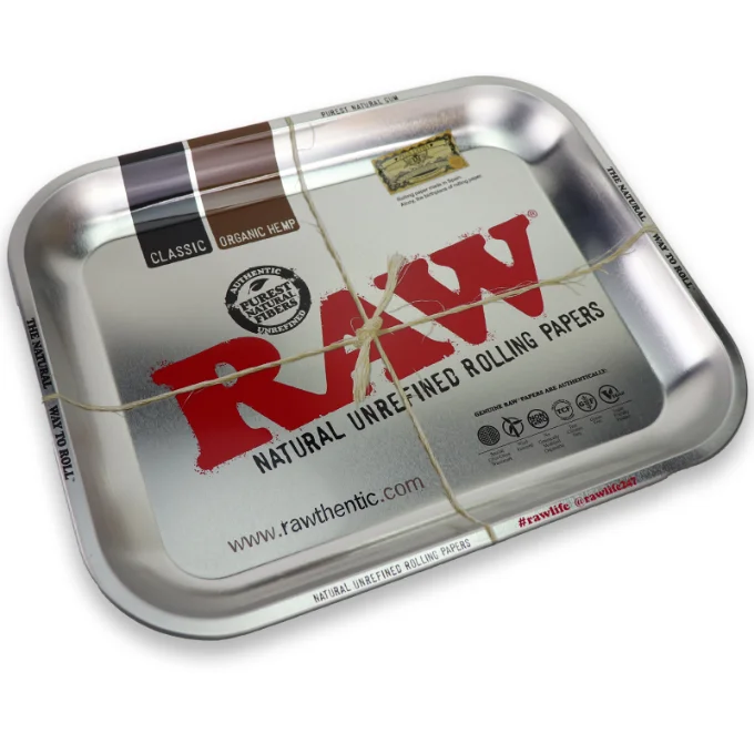 Raw Silver Large Rolling Tray