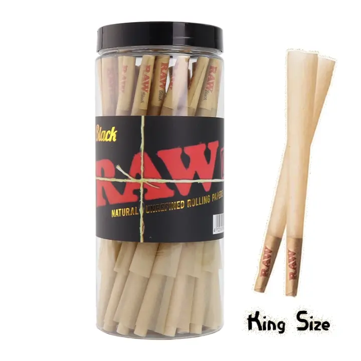 Raw Black Rolling Paper Jar 50 Count