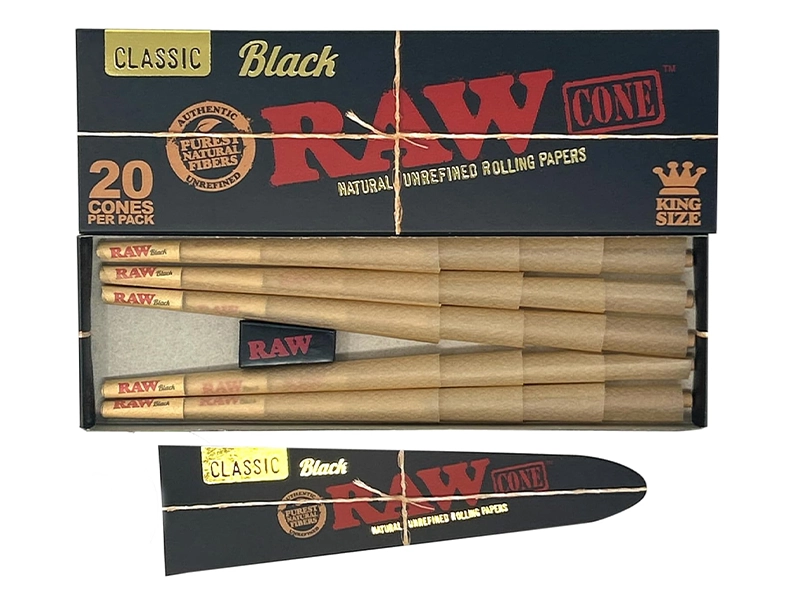 Raw Classic Black Cone King size